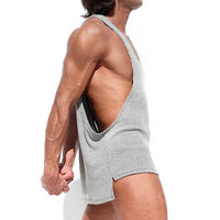 Men's Summer Solid Color Muscle Loose Printed Sleeveless Vest