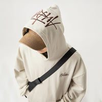 Fashion Hand-painted Letters Embroidered Hoodie Men