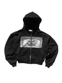 Loose Archaic Personality American Printed Hooded Long Sleeve Pullover Pocket Sweatshirt