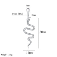 Women's Fashion Diamond Snake-shaped Navel Stud Belly