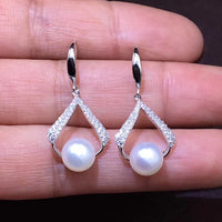 Pearl Womens French-Style Minimalist Stud Earrings