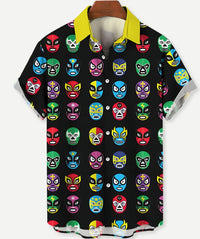 Summer Leisure Printed Hawaiian Shirt Men Vacation Seaside