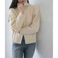 Japanese-style Christmas Cable-knit Sweater Jacket
