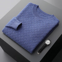 Round Neck Thickened Business Casual Cashmere Fall Winter Men Bottoming Knitted Sweater