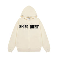 Letter Towel Embroidery Hooded Sweater For Men