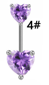 Light Purple Set Devil Heart Diamonds