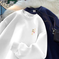 Men's And Women's Pure Cotton Crewneck Sweatshirt