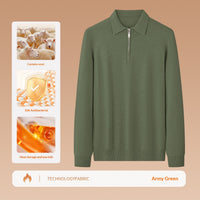 Wool Modal Sweater Men's Zip-Up Top