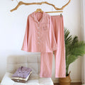 Womens Long-sleeve Long-pants Loungewear Set Suitable For Wearing Outside