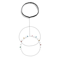Colorful Chain Stretch Tassel Thigh Chain