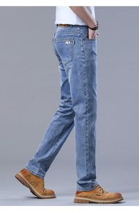 Summer Straight Loose Ice Silk Thin Jeans