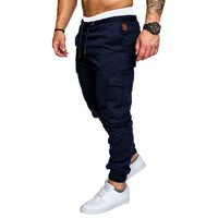 Men's Multi-pocket Micro-elastic Sports Casual Fitness Ankle-tied Trousers
