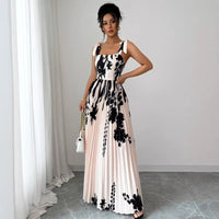 Women's Retro Painted Print Slip Dress