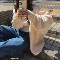 Sweater Coat Women's Loose Long-sleeved Knitted Cardigan