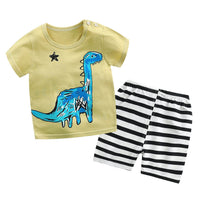 Children's Short-sleeved Suit Summer T-shirt Pure Cotton