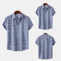 Cross-border Wind Beach Digital Printing Men's Short Sleeve Shirt