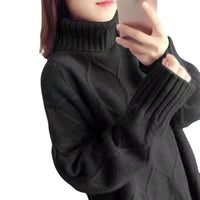Cable-knit Sweater Women's Lapel Long Sleeve Diamond Lattice