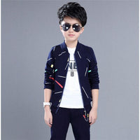 Two-piece Western Style Korean Handsome Boy Clothes