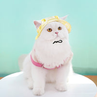Dog Cat Sun-shade Sun Protection Hat Anti-off Adjustable String Clip Bucket Hat