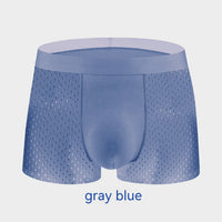 Men's Ice Silk Mesh See Through Breathable Boxer Briefs