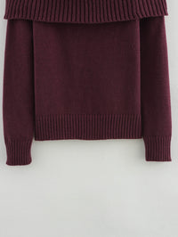 Women's One-shoulder Long-sleeve Sweater