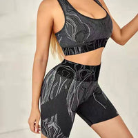 Yoga Moisture Wicking Tight Bra Running Two-piece Suit