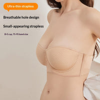 Plus-size Breathable Strapless Womens Bra