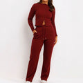 Women's Shirt And Straight-Leg Pants Two-Piece Set