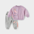 Male And Female Baby Cartoon Long-sleeved Two-piece Suit