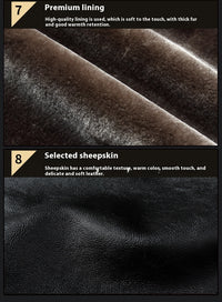 Men's Mid-length Stand Collar Sheepskin Thickened Fur Overcoat Coat