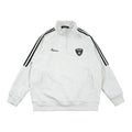 Sports And Leisure Half Zipped Stand Collar Loose Pullover