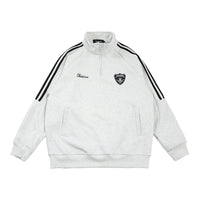 Sports And Leisure Half Zipped Stand Collar Loose Pullover
