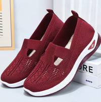 Old Beijing Cloth Shoes Women's Shallow Mouth Mesh Breathable Non-slip Soft Bottom Slip-on Women's Shoes