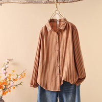 Artistic Yarn Dyed Striped Womens Top