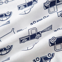 Children's Clothing Baby Car Full Print Children's Short Sleeve
