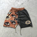 Geometric 3D Digital Printing Shorts