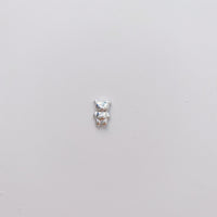 Metal Silver Three-dimensional Bear Electroplating Diy Handmade Acrylic Phone Case Material