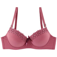 Simple New Style Embroidered Bra With Diamonds