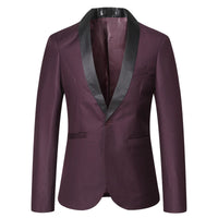 Mens Stylish Business Tuxedo Jacket With A Mandarin Collar