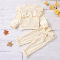 Girls' Fashion Casual Sweater Sweatpants Suit