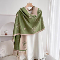 Warm Scarf Fashionable Outerwear Sweet Cute Double-sided Shawl