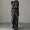Fashionable Simple Casual Top And Pants Set For Women