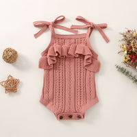 Baby Sling Plush Lace Romper