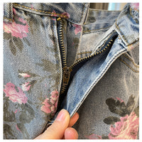 Large Design Split Denim Skirt