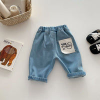 Boys' Japanese Style Stripe Printed Casual Trousers