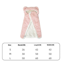 New Pet Cloak Cute Cotton Velvet Winter Warm For Cats And Dogs Cute Sleeping Blanket