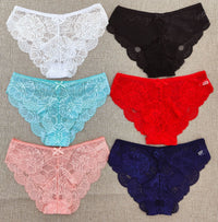 Lace-trimmed Low-rise Thong With Bow And Cutout Design For Women