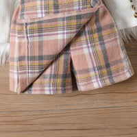 Girl Long-sleeved Blouse Irregular Skirt Suit