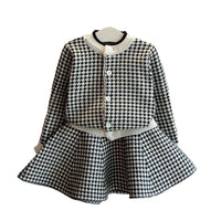 Two-piece Fashion Girls Thick Warm Knitted Sweater