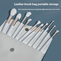 10 Pieces Of Portable Makeup Brush Sets Of Fiber Wool